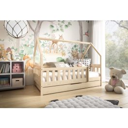 Házikó ágy Lena 160cm- Natúr