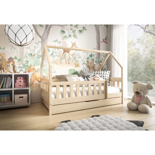 Házikó ágy Lena 160cm- Natúr
