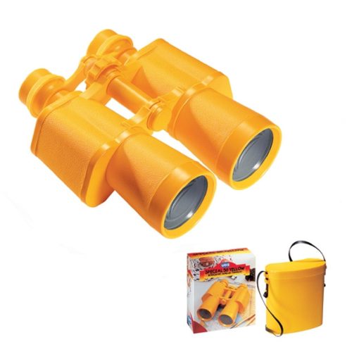 Kétcsövű sárga gyerektávcső tartozékokkal - Special 50 Yellow Binocular with Case