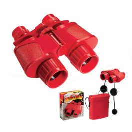   Piros kétcsövű gyerektávcső védőtokkal - Super 40 Red Binocular with Case