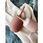 NUUROO szilikon pohár szívószállal- rózsa