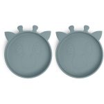 NUUROO szilikon lapostányér 2db- Zöld