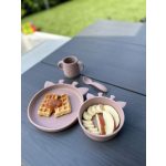 NUUROO szilikon 4 részes étkészlet- rózsa zsiráf