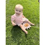 NUUROO szilikon 4 részes étkészlet- rózsa zsiráf