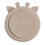 NUUROO Osztott szilikon tányér  zsiráf - krém