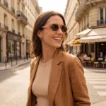 Olivio & Co polarizált felnőtt napszemüveg creative - Colorblock Sand