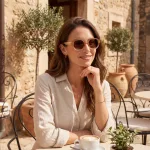 Olivio & Co polarizált felnőtt napszemüveg creative - Colorblock Sand