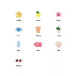 Olivio & Co szilikon szemüvegpánt szett charmokkal - Blue