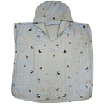 Petu Petu Muszlin poncsó kapucnival- Dínós(3-4év)