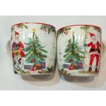 2 db PORCELÁNBÖGRE 0,35L DOBOZBAN - Joyful Santa