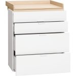 Raktáron-VOX 4You 4 fiókos komód - Fehér
