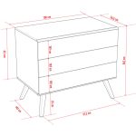 Raktáron-VOX Mitra 3 fiókos pelenkázó komód - Fehér