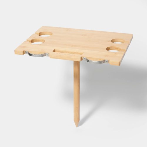 Portable Wine and Cheese Table Le Weekend Natural