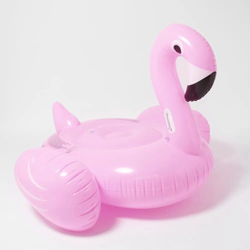 SUNNYLIFE LUXE RIDE-ON MATRAC - ROSIE THE FLAMINGO BUBBLEGUM PINK