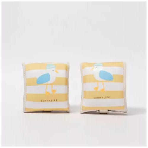 Sunnylife neoprén karúszó - Sid the Seagull Mustard Stripe