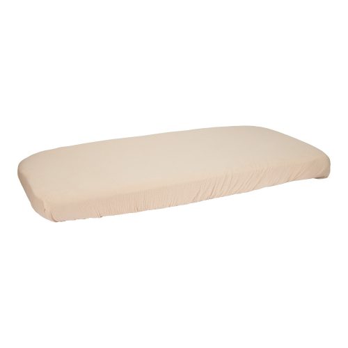 Little Dutch muszlin gumis lepedő 60x120 cm - beige