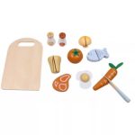 Tryco - Fa Játék Vágódeszka Étellel
