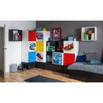 VOX Young Users szilikon előlap 2 ajtós gardróbszekrényhez- Red