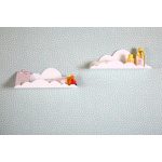 Felhő Fali Polc - Fém - Fehér