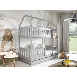 Meblomal emeletes házikó ágy Zuzia 160 Szürke