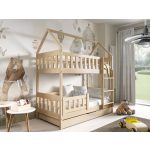 Meblomal emeletes házikó ágy Zuzia 160 Natúr