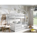 Meblomal emeletes házikó ágy Zuzia 190 Fehér