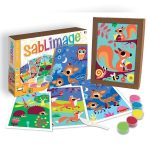 Homokszórós képek, erdei állatok képkeretté alakitható doboz